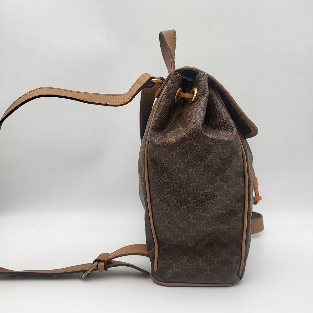 CELINE Macadam Rucksack Backpack Mini canvas leather..Authentic.. - Picture 3 of 16